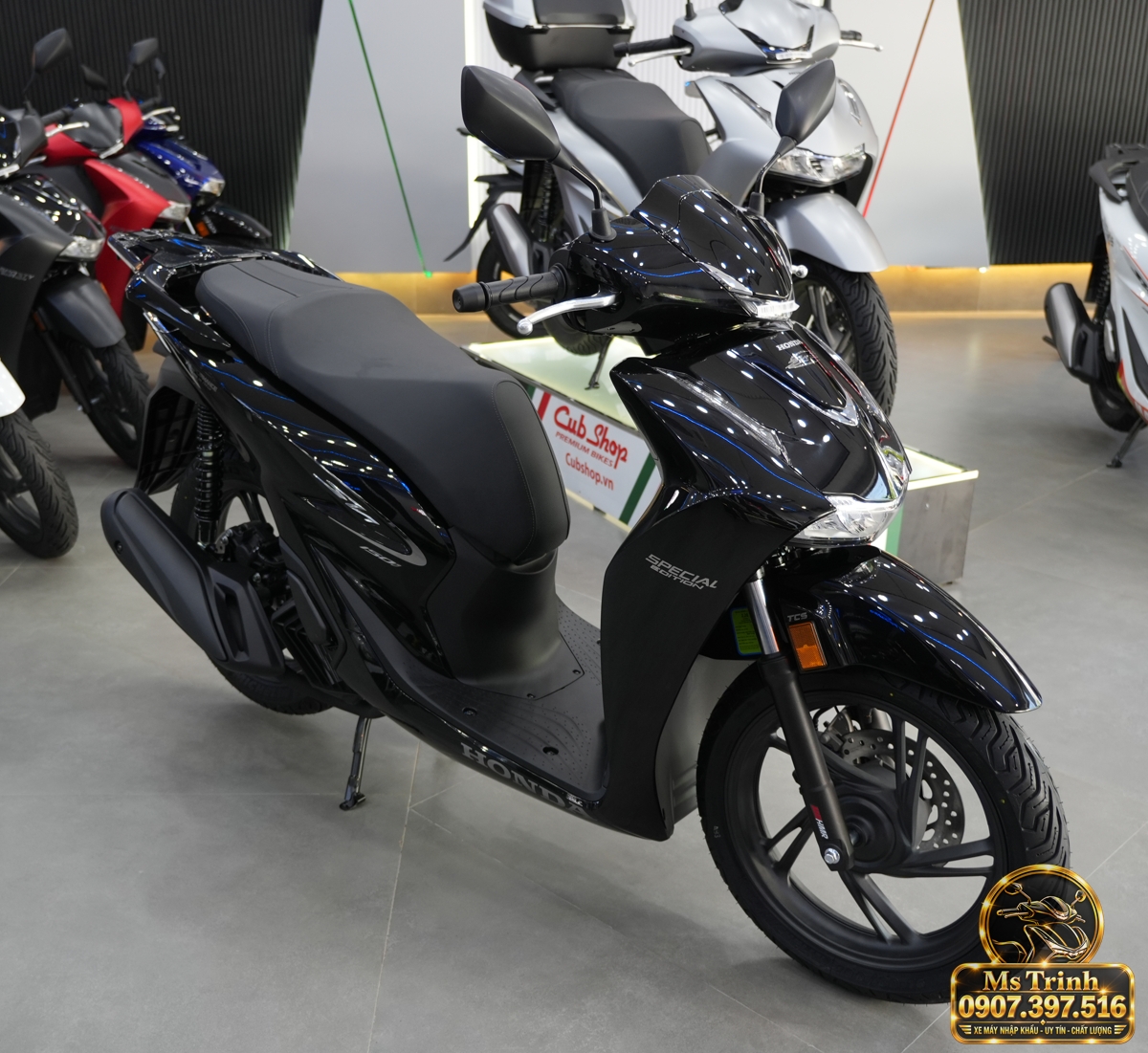 Honda SH150i Ý đen bóng 2027 tại Quảng Ngãi - Sơn bóng lịch sự, tiện ích cho mỗi ngày