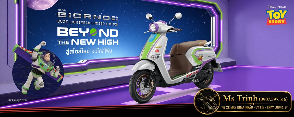 Honda Giorno+ Buzz Lightyear Limited Edition 2026 Bản giới hạn 2.000 xe tại Quảng Ngãi