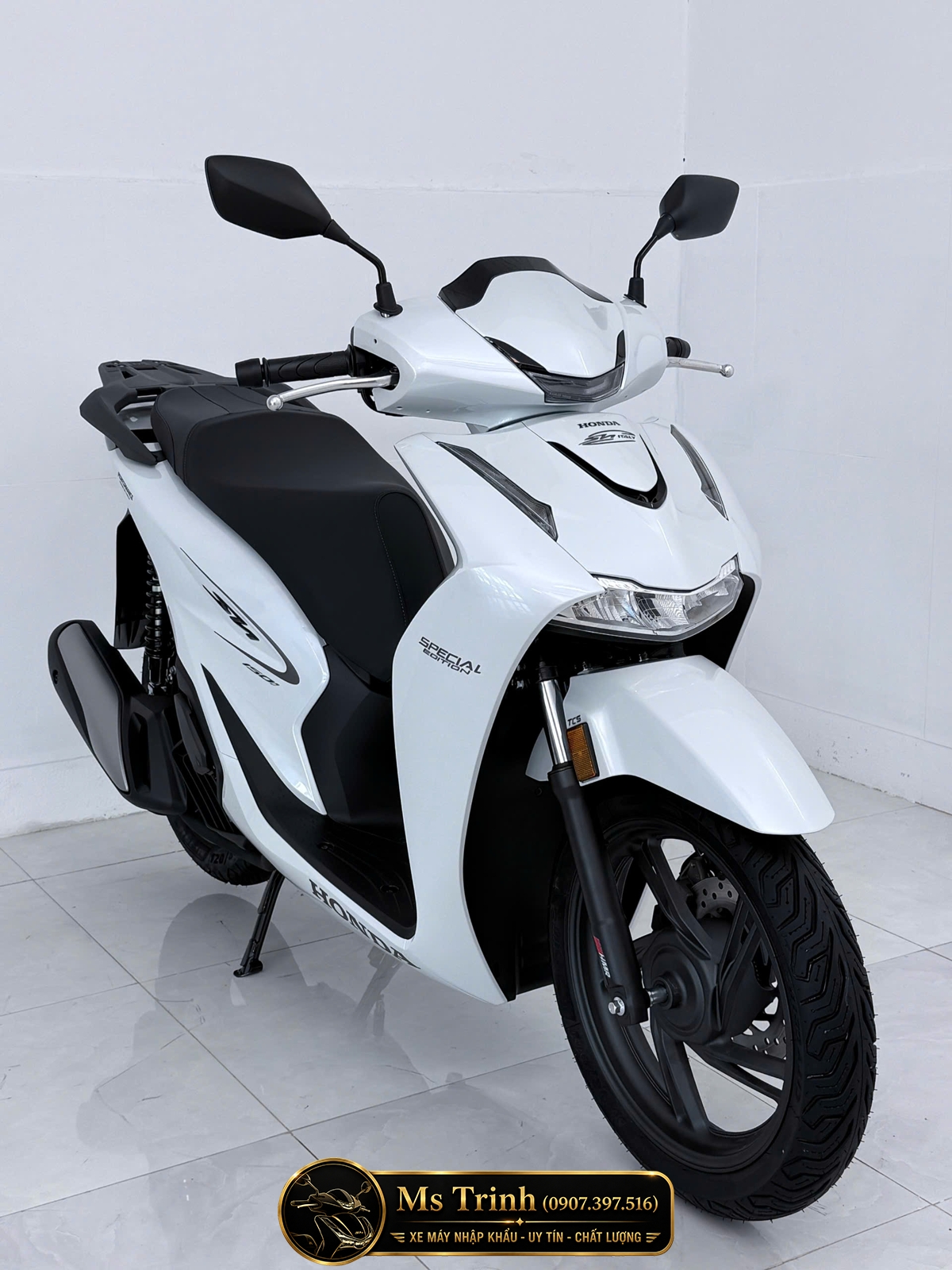 Honda SH150i Special Edition Standard nhập HMR Ý màu trắng tại Quảng Ngãi: Giá trị nằm trong từng chi tiết nguyên bản