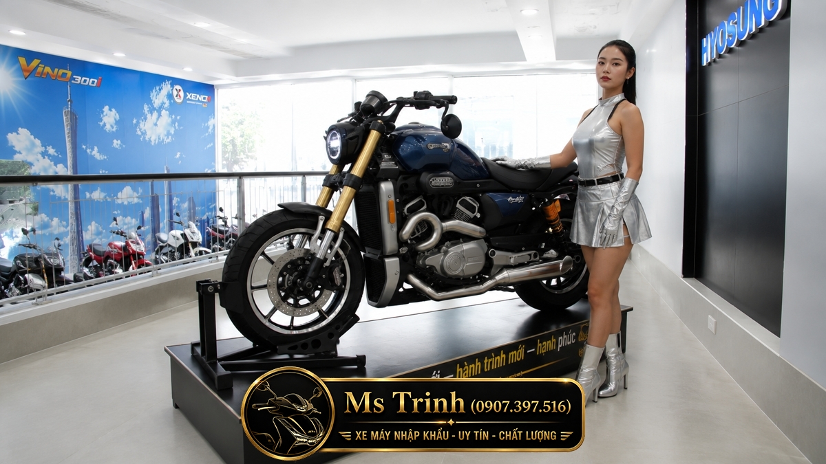 Hyosung GV350X tại Quảng Ngãi - Cruiser 350cc Phong Cách Mỹ Cơ Bắp, Cá Tính