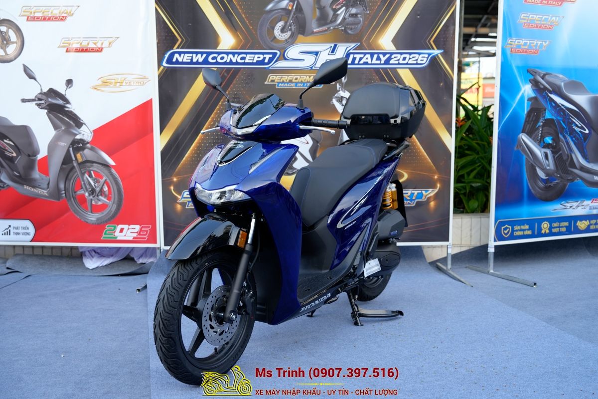 Honda SH150 Vetro Blue 2026 Limited Edition - Siêu phẩm SH Ý dàn áo xanh trong suốt cực hiếm tại Quảng Ngãi