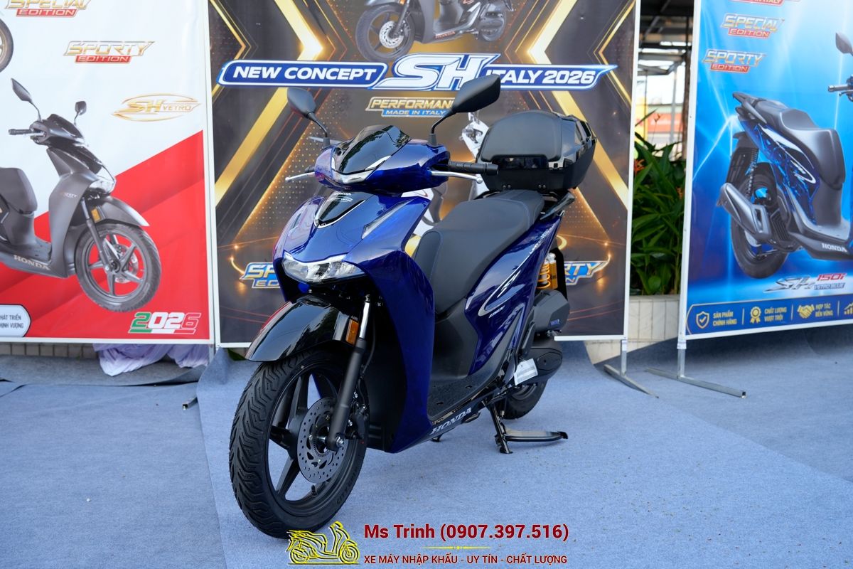 Honda SH150 Vetro Blue 2026 Limited Edition - Siêu phẩm SH Ý dàn áo xanh trong suốt cực hiếm tại Quảng Ngãi